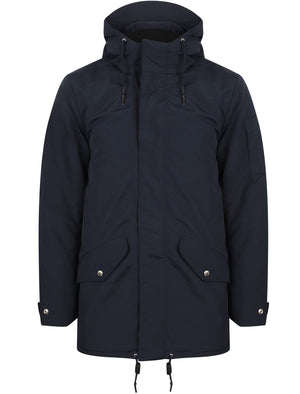 Eskell Hooded Parka Coat with Quilted Lining In True Navy - Tokyo Laundry