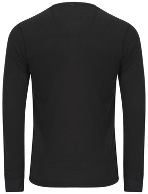 Tokyo Laundry Eskimo Cove black henley top