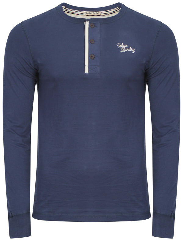 Tokyo Laundry Eskimo Cove blue henley top