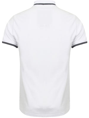 Esko Springs Pique Polo Shirt in Optic White - Tokyo Laundry