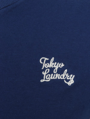 Essentials (3 Pack) V Neck Cotton T-Shirts In Washed Red / Sodalite Blue / Ice Grey Marl - Tokyo Laundry
