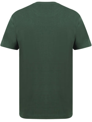 Etherow Motif Cotton Jersey T-Shirt In Jungle Green - Tokyo Laundry
