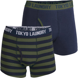 ☆Wai Kei☆ Striped Boxer Shorts Navy YKBD02PT01-2 Women's Boxer Shorts Steel Stripe | Woxer