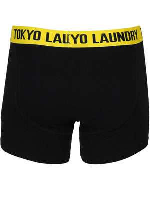Evins (2 Pack) Boxer Shorts Set in Yellow Iris / Blue - Tokyo Laundry