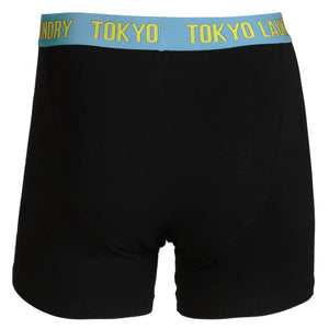 Farnfield (2 Pack) Boxer Shorts Set in Placid Blue / Yellow Iris - Tokyo Laundry