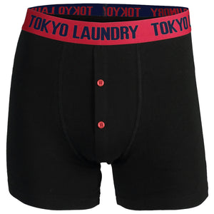 Farnfield (2 Pack) Boxer Shorts Set in Estate Blue / Pink - Tokyo Laundry