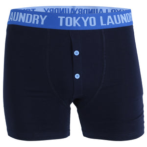 Farren (2 Pack) Boxer Shorts Set in Dark Navy / Paprika - Tokyo Laundry