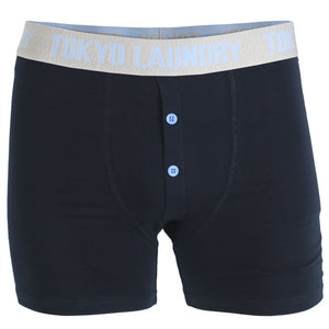 Harecourt (2 Pack) Boxer Shorts Set in Dark Navy / Tokyo Red - Tokyo Laundry