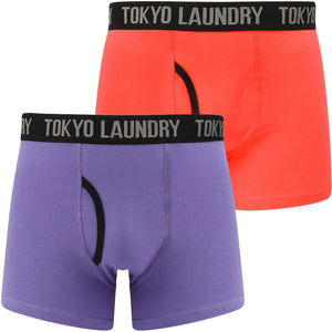 Felixstowe (2 Pack) Boxer Shorts Set in Purple Opulence / Paradise Pink - Tokyo Laundry