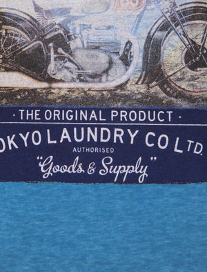Fernbrook Burnout T-Shirt in Blue Sea - Tokyo Laundry