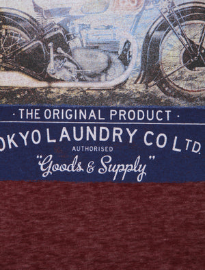 Fernbrook Burnout T-Shirt in Oxblood - Tokyo Laundry