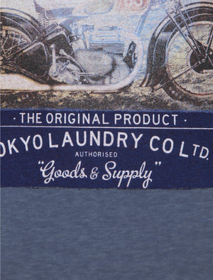 Fernbrook Burnout T-Shirt in Vintage Indigo - Tokyo Laundry