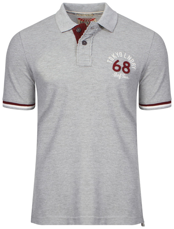 Fillmore Polo Shirt in Light Grey Marl- Tokyo Laundry