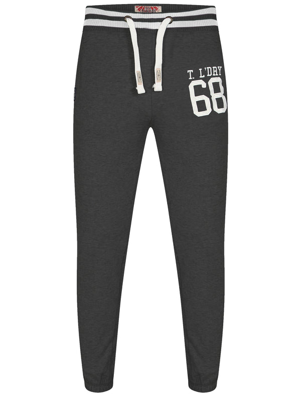 Cuffed Joggers in Charcoal Marl - Tokyo Laundry