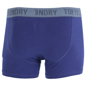 Finsen (2 Pack) Boxer Shorts Set in Cobalt / Dark Grey Marl - Tokyo Laundry