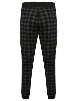 Fisher Checked Cuffed Lounge Pants in Black - Tokyo Laundry