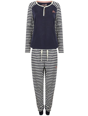 Flora Striped 2pc Lounge Set in Eclipse Blue - Tokyo Laundry