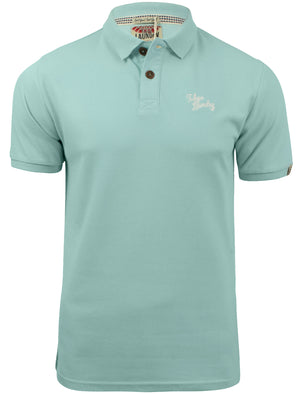 Florenzi Piqué Cotton Polo Shirt in Pastel Turquoise - Tokyo Laundry