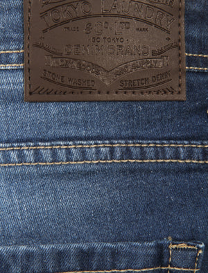 Flynn Straight Fit Denim Jeans in Mid Blue Wash - Tokyo Laundry