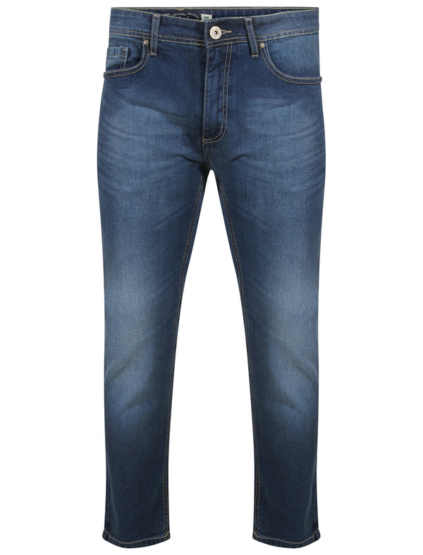 Flynn Straight Fit Denim Jeans in Mid Blue Wash - Tokyo Laundry