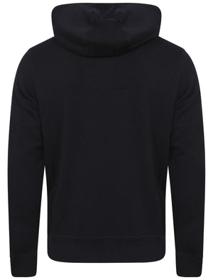 Fox Creek Layered Pullover Hoodie with Borg Lined Hood in Dark Navy - Tokyo Laundry