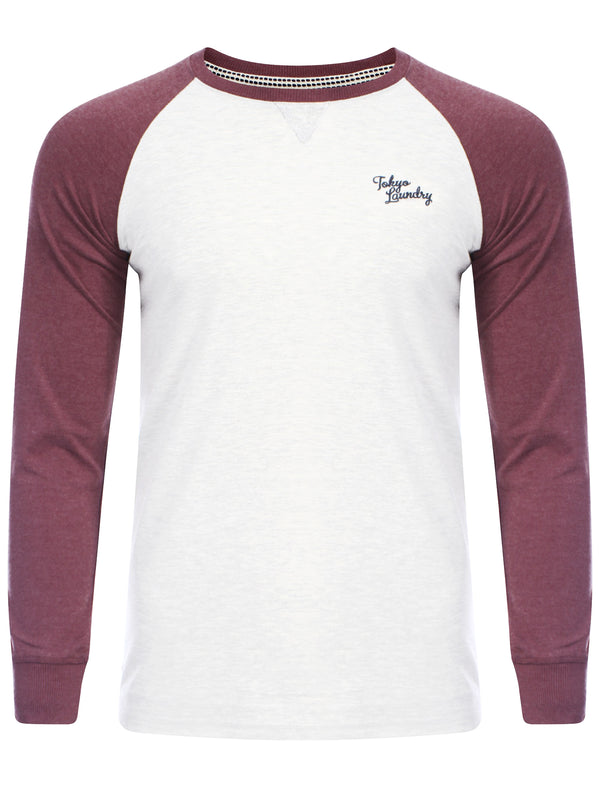 Baseball Top in Bordeaux Marl - Tokyo Laundry