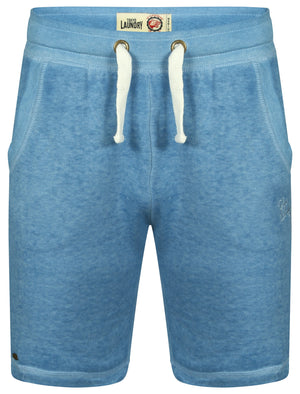 Garnet Burnout Sweat Shorts in Cornflower Blue - Tokyo Laundry
