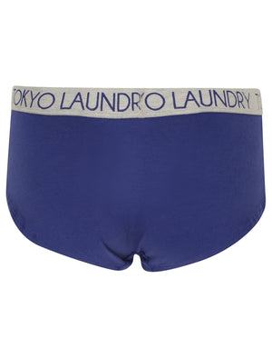 Gianna (3 Pack) Assorted Thunder Bolt  Briefs In Clematis Blue / Light Grey Marl - Tokyo Laundry