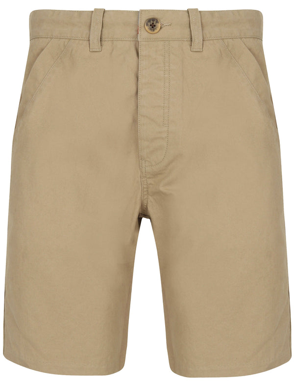 Ginak Essential Cotton Twill Chino Shorts in Chinchilla Stone - Tokyo Laundry