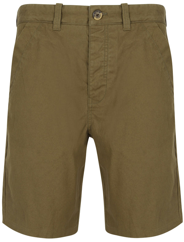 Ginak Essential Cotton Twill Chino Shorts in Military Olive - Tokyo Laundry