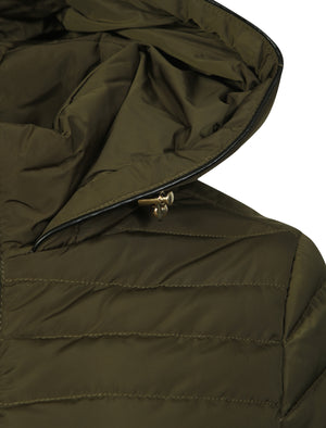 Ginger Quilted Hooded Jacket in Khaki - Tokyo Laundry