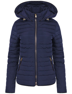 Ginger Quilted Hooded Jacket in Navy - Tokyo Laundry