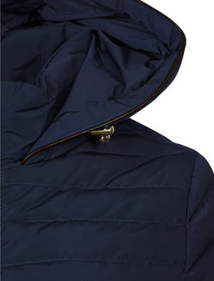 Ginger Quilted Hooded Jacket in Navy - Tokyo Laundry