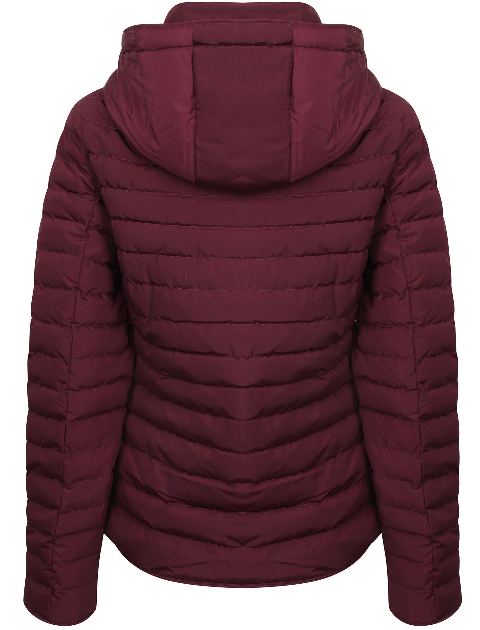 Ginger 2 Quilted Hooded Puffer Jacket in Burgundy Tokyo Laundry