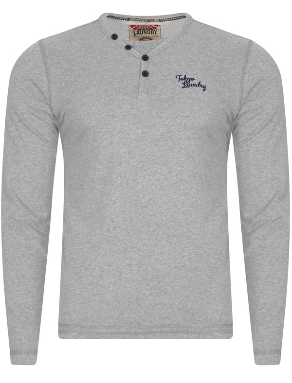 Glen Valley Long Sleeve T-Shirt in Light Grey Marl - Tokyo Laundry