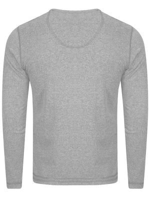 Glen Valley Long Sleeve T-Shirt in Light Grey Marl - Tokyo Laundry