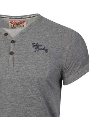 Glenbrook mock insert t-shirt mid grey marl - Tokyo Laundry