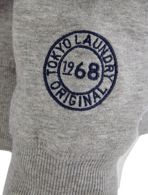 Goodlow Zip Through Hoodie in Light Grey Marl - Tokyo Laundry