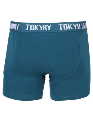Tokyo Laundry Greenberg blue & oxblood boxers ( 2 Pack)