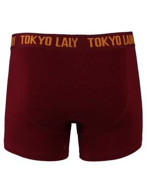 Tokyo Laundry Greenberg blue & oxblood boxers ( 2 Pack)