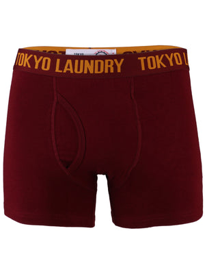 Tokyo Laundry Greenberg blue & oxblood boxers ( 2 Pack)