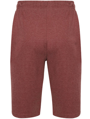 Greenbury Cotton Jersey Lounge Shorts in Bordeaux Marl - Tokyo Laundry
