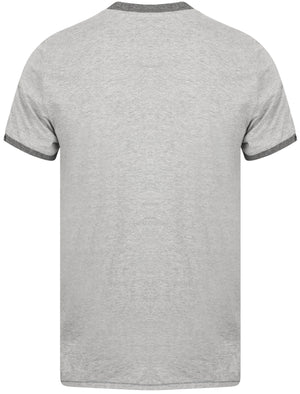 Groove Jam 2 Cotton Ringer T-Shirt In Light Grey Marl - Tokyo Laundry