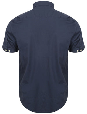Grosvenor Short Sleeve Cotton Shirt in Midnight Blue - Tokyo Laundry