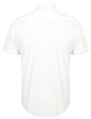 Grosvenor Short Sleeve Cotton Shirt in Optic White - Tokyo Laundry