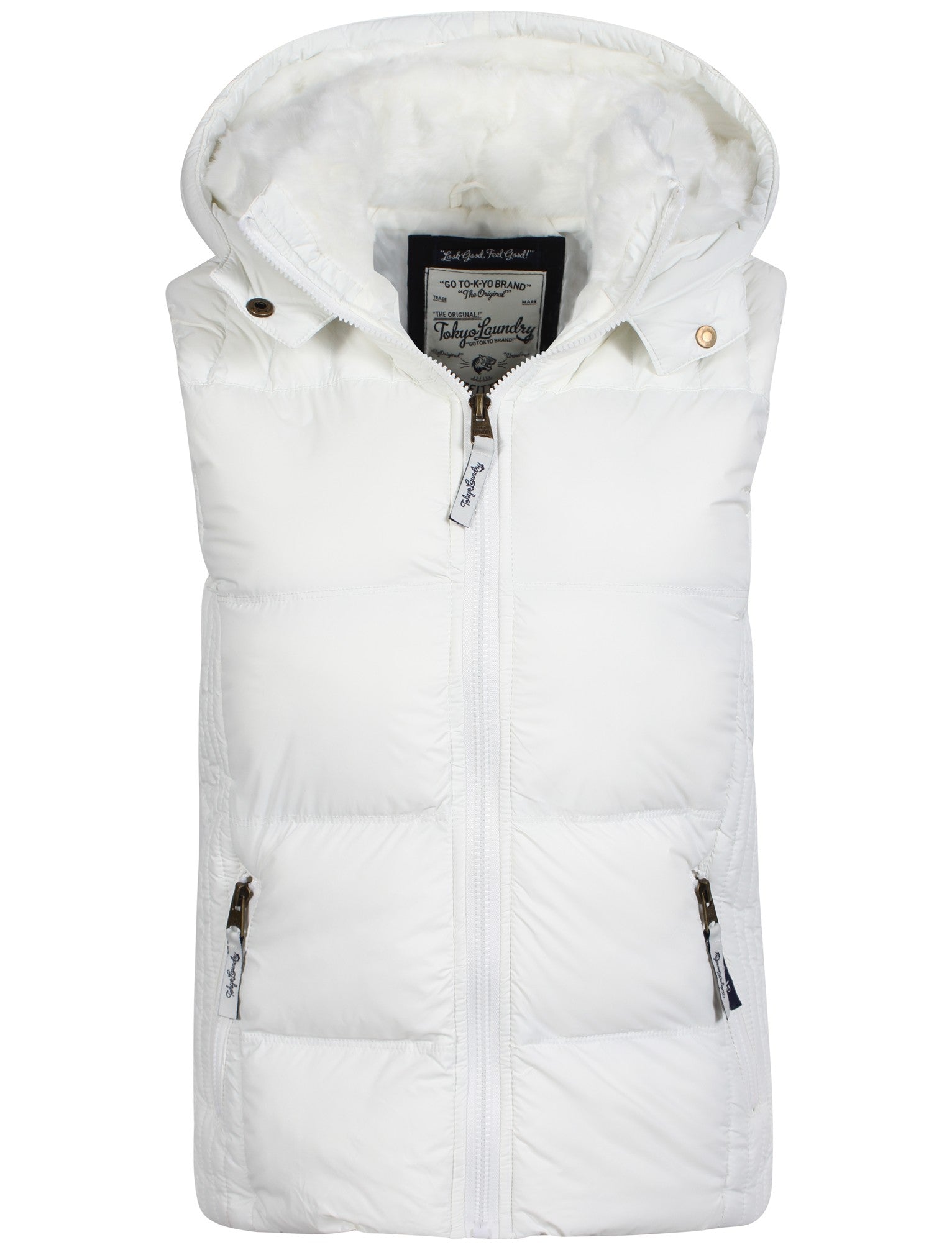 White Puffer Jacket Womens Puffa Gilet Hood Original Puffa Gilet