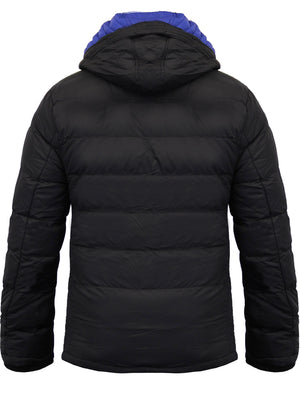 Habeck Quilted Puffer Jacket With Hood In Black - Tokyo Laundry