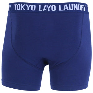Haddo ( 2 Pack ) Boxer Shorts Set in Optic White / Ocean - Tokyo Laundry