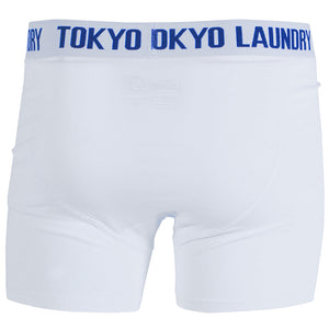 Haddo ( 2 Pack ) Boxer Shorts Set in Optic White / Ocean - Tokyo Laundry