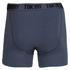Haddo ( 2 Pack ) Boxer Shorts Set in Vintage Indigo / Black - Tokyo Laundry